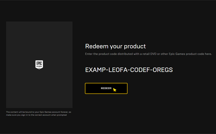 How to Redeem code from Epic Games