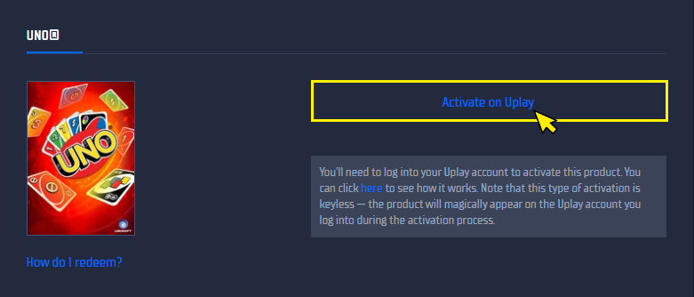 Activation on Ubisoft Connect (keyless). Step 2